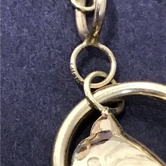 Gold 14k Dolphin jumping through Hoop Drop Earrings Rare vintage ret $850 - Picture 9 of 12